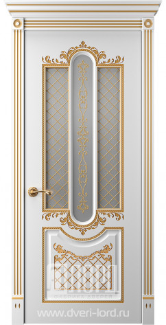 Лорд Межкомнатная дверь Прима 2 ДО Патина золото, арт. 23302
