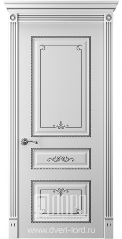 Лорд Межкомнатная дверь Прима 5 ДГ Патина серебро, арт. 23323