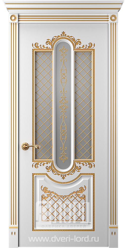 Лорд Межкомнатная дверь Прима 2 ДО Патина золото, арт. 23298 - фото №1