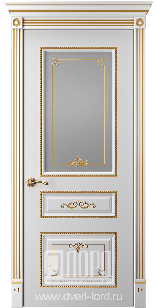 Лорд Межкомнатная дверь Прима 5 ДО Патина золото, арт. 23318 - фото №1