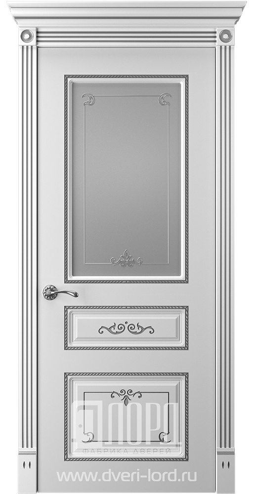 Лорд Межкомнатная дверь Прима 5 ДО Патина серебро, арт. 23320 - фото №1