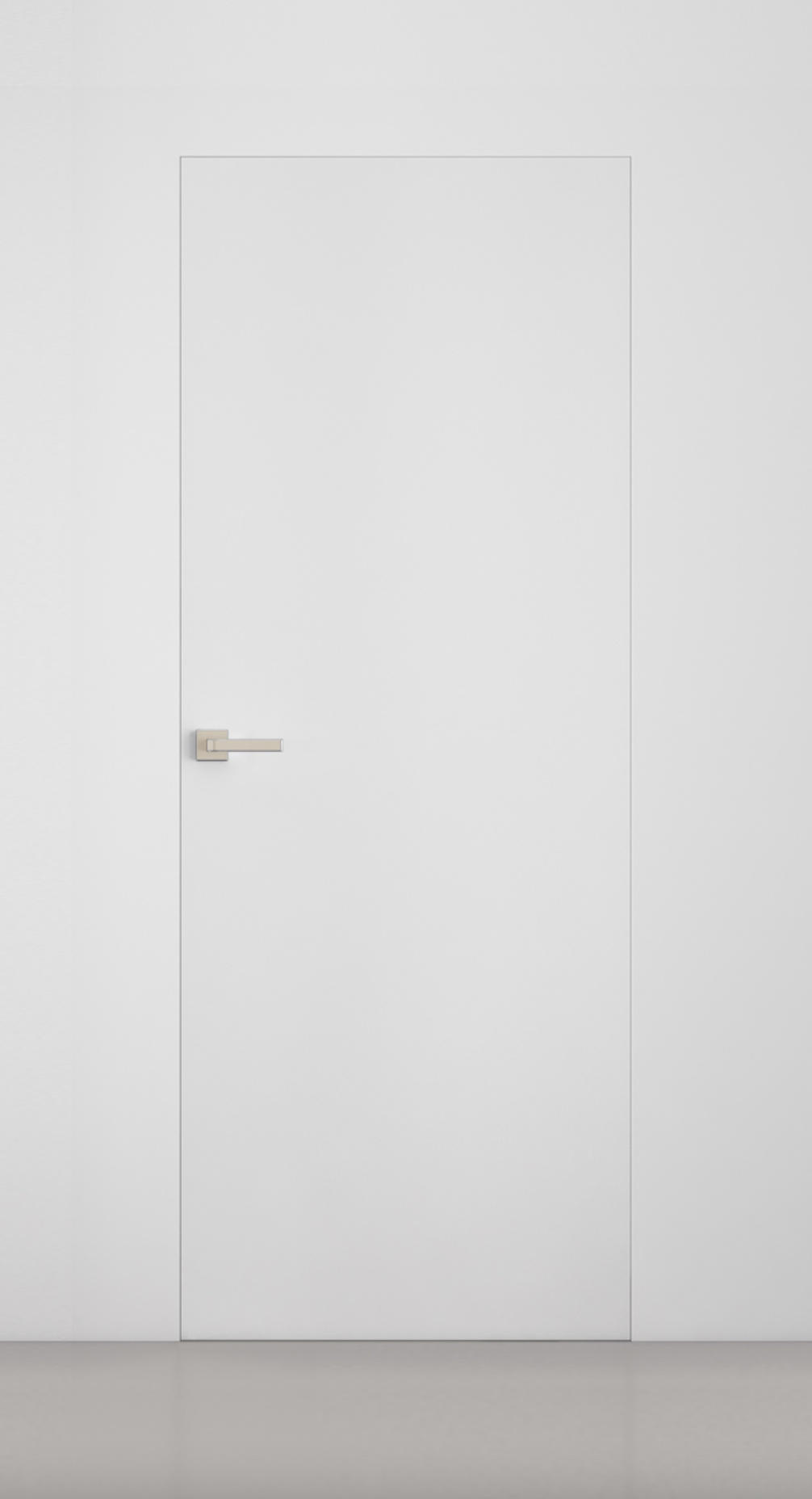 VellDoris Межкомнатная дверь Invisible 40мм алюм.4 стороны под покраску, арт. 24068 - фото №1