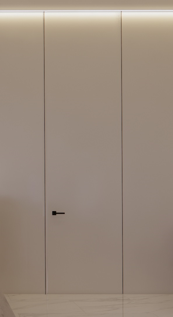 СитиДорс Межкомнатная дверь Secret под покраску ал.кромка с 4 сторон, арт. 28876 - фото №1